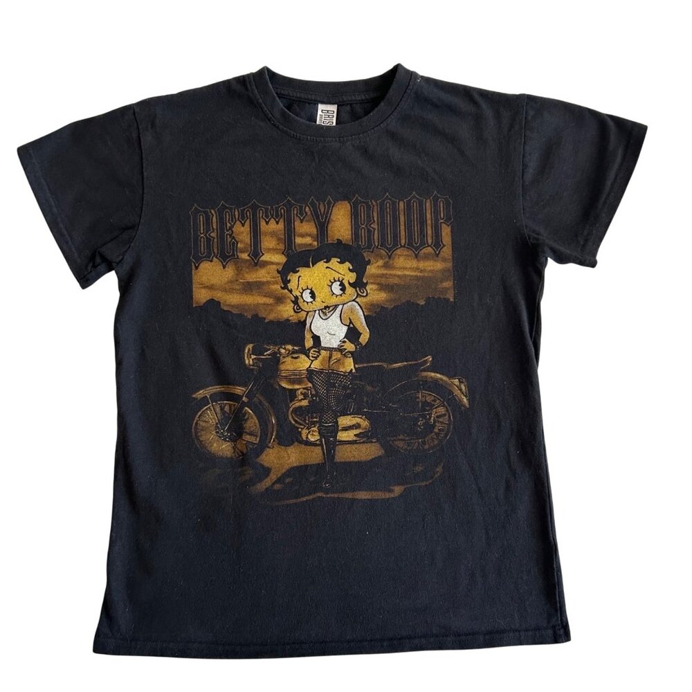 Y2K‎ Biker Betty Boop T-Shirt Graphic Tee - Small